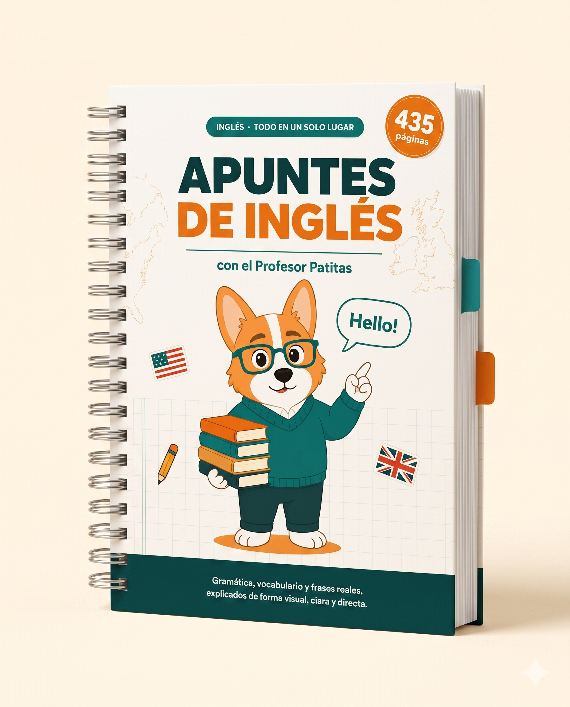 Apuntes de Inglés del Profesor Patitas, workbook engargolado